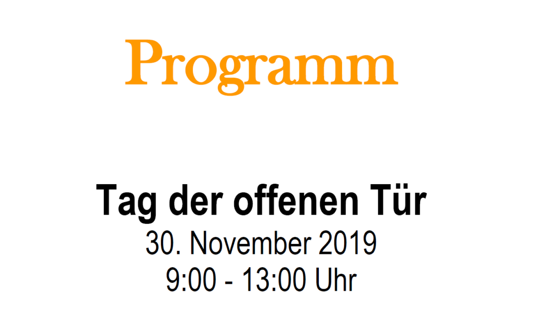 Tag der offenen Tür an der Hohen Landesschule am 30. November 2019